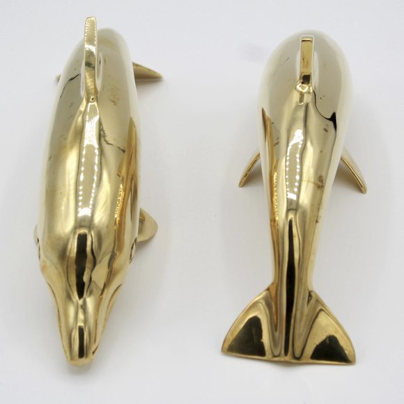 Pair of Dolphin Figurines Statue/Sculpture Beautiful Handcrafted Handmade - Picture 4 of 8